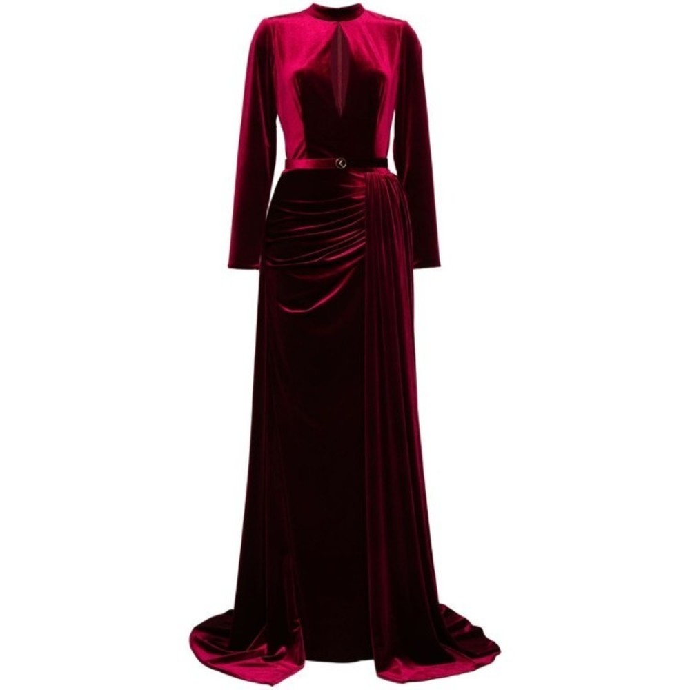 Saiid Kobeisy Velvet Long Dress - NWT